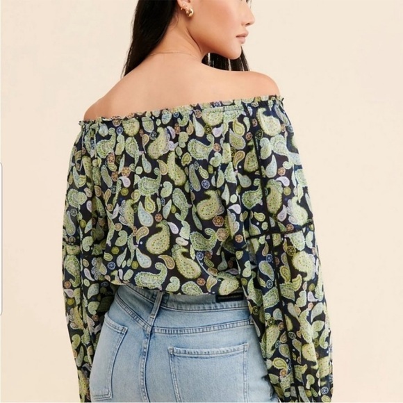 Free People Sundown Paisley Bodysuit Size XS.  NWT - Picture 3 of 12